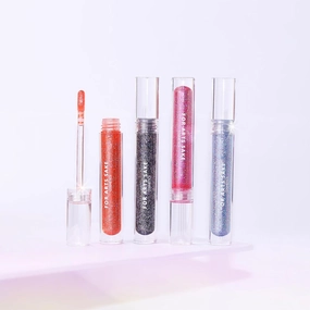 Glitter Lip Glosses, Glitter Lip Gloss, Shimmer Liquid Lipstick (Orange)