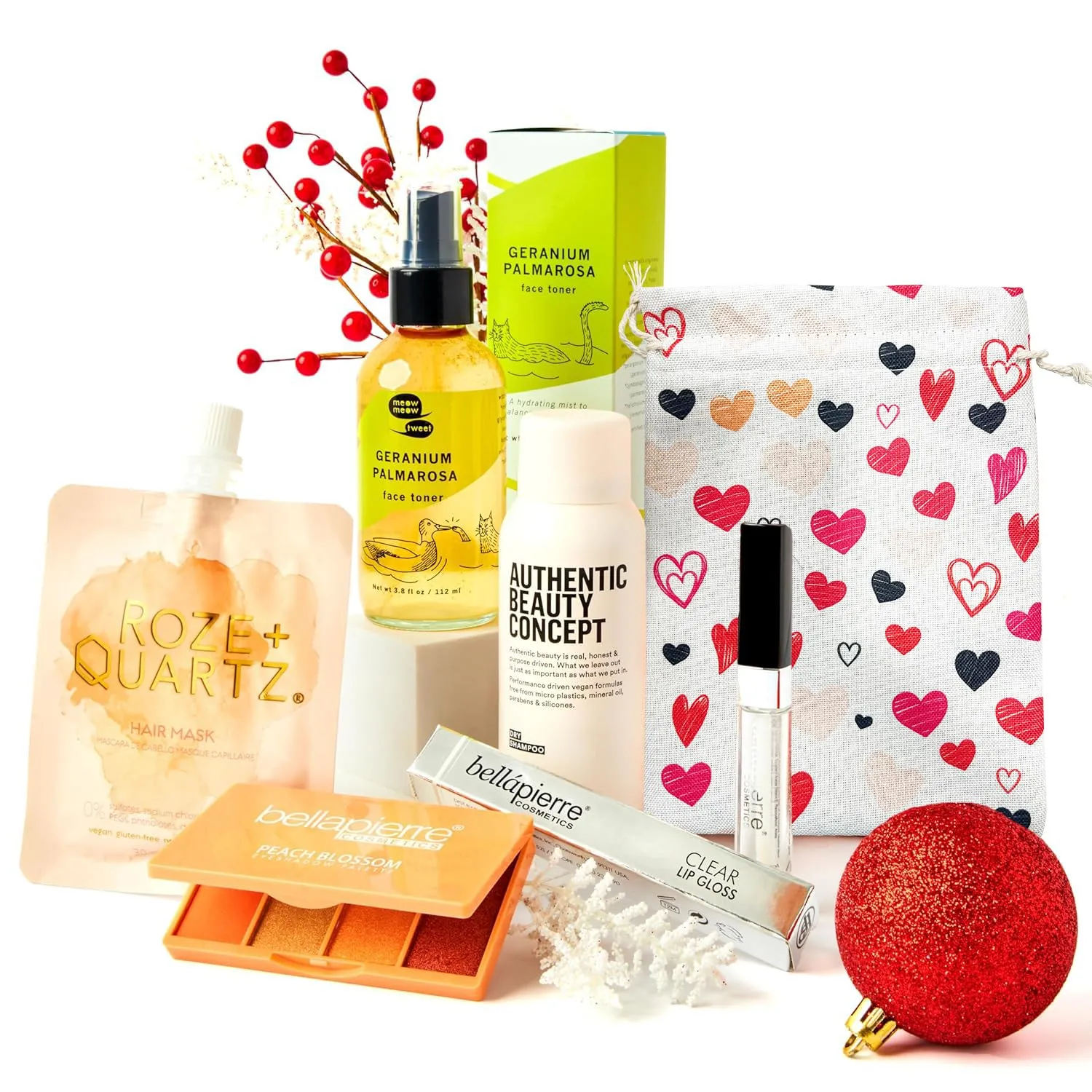 Glitz And Glam Gift Sets - Vegan Beauty for Women - Dazzling Make Up Collection Set - All in One Beauty Gift Set, Glamour Makeup and Hair Care Kit - Great Gift for Mom's, Girlfriends or Any Occasions