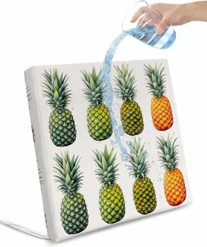 Gradient Pineapple Outdoor Cushion Chair Cover Set of 2 - Waterproof Couch Seat Covers, Watercolor Modern Fruit Patio Furniture Protector Cushions Slipcovers for Sofa/RV, 22"x22"x4"