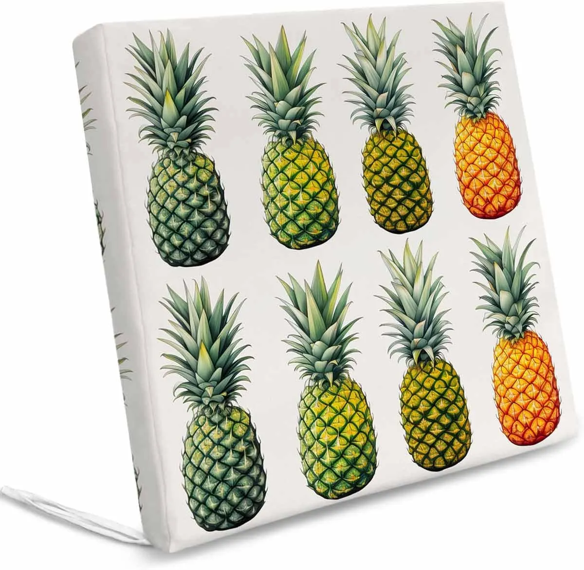 Gradient Pineapple Outdoor Cushion Chair Cover Set of 2 - Waterproof Couch Seat Covers, Watercolor Modern Fruit Patio Furniture Protector Cushions Slipcovers for Sofa/RV, 22"x22"x4"