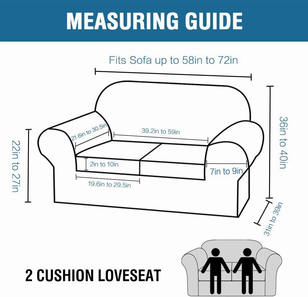H.VERSAILTEX Real Velvet Plush 3 Piece Stretch Sofa Covers Couch Covers for 2 Cushion Couch Loveseat Covers Width Up to 72 Inch Feature Thick Soft Stay in Place (Medium Sofa, Camel)