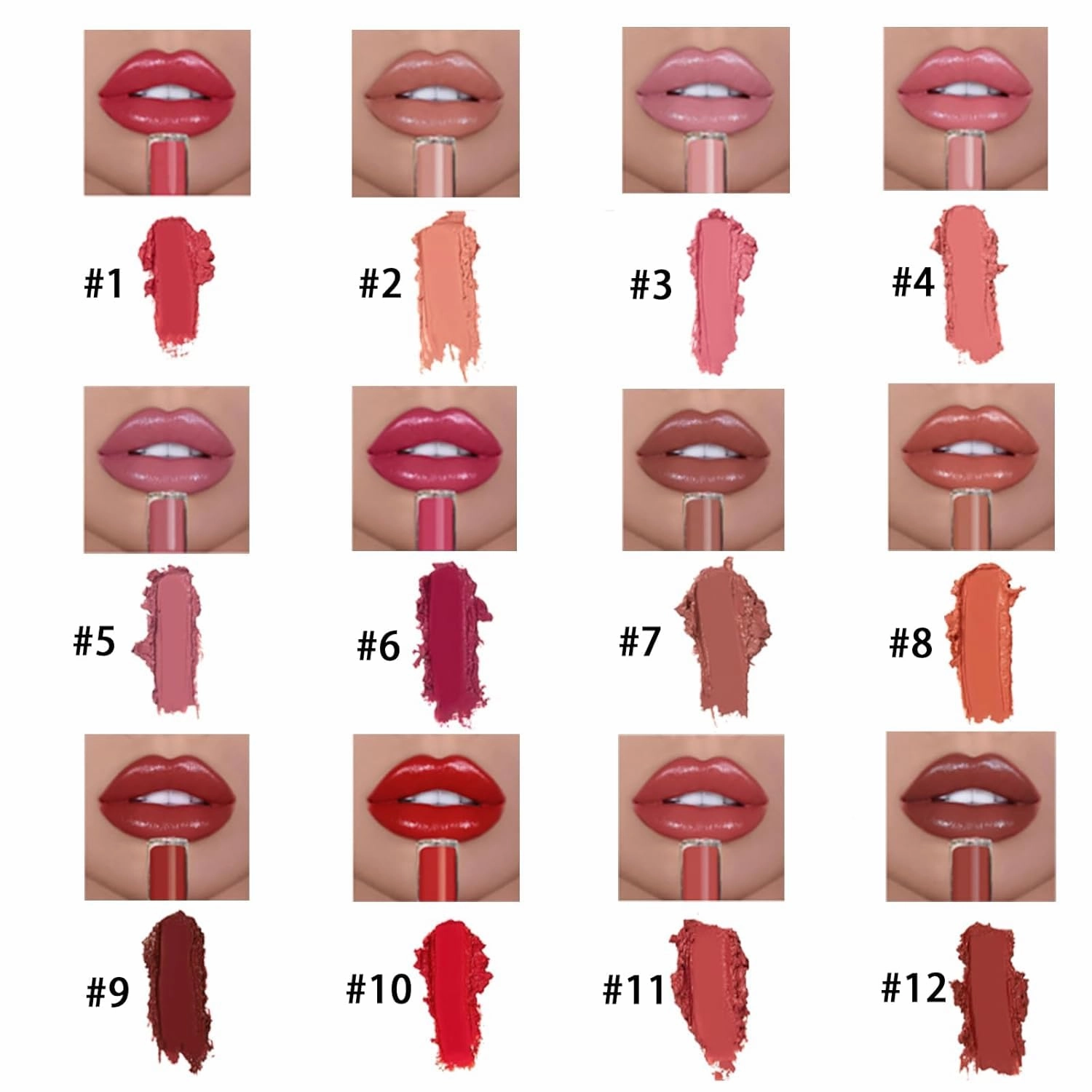 Hailnrothwad Lipstick, Brillo De Labios En Crema De Colores, 12 Colors Cream Texture Lipstick, Long-Lasting Moisturizing (#09)