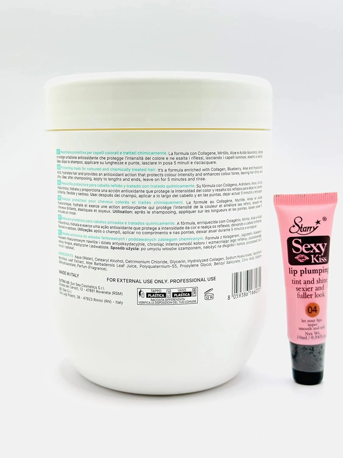 Hair Recipe Feed Your Hair Mask by Maxima 1000 ml /33.8 fl oz - Free Starry Lip Plumping Gloss 10ml (Collagen - Protecting Mask)