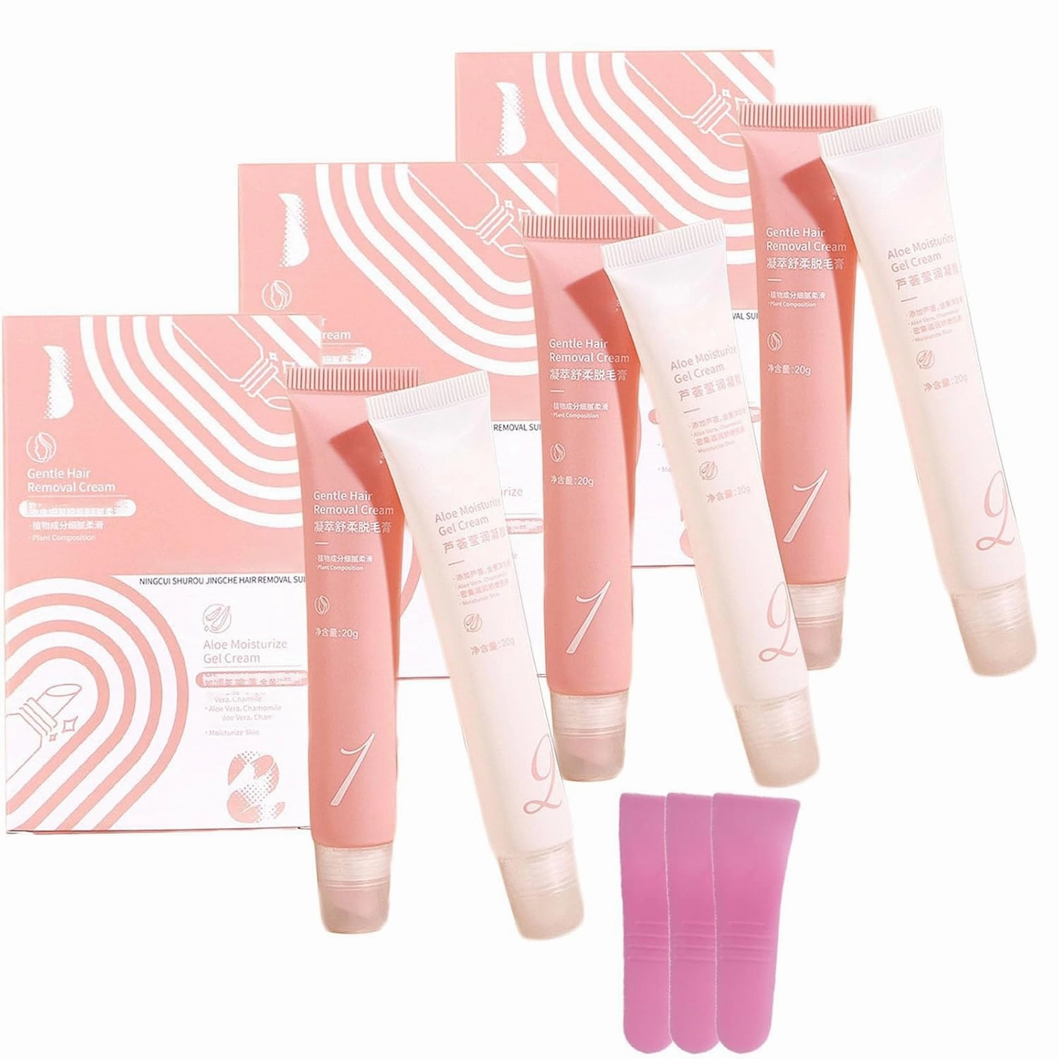 Hair Removal Cream Kit, Facial Hair Removal Cream Kit, Facial Hair Removal, Nicor ​​lip Hair Removal Cream,1.4 Oz Hair Removal Women Oil Control and Moisturizing (3)