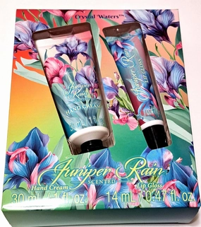 Hand Cream & Lip Gloss - Juniper Rain 30ml/1fl oz (Set of 2 Pack)