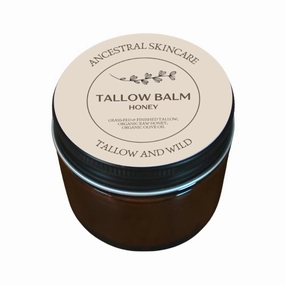 Handmade Whipped Honey & Tallow Balm - Face Moisturizer - Organic, 100% Grass-Fed/Finished for Sensitive Skin - 2 oz