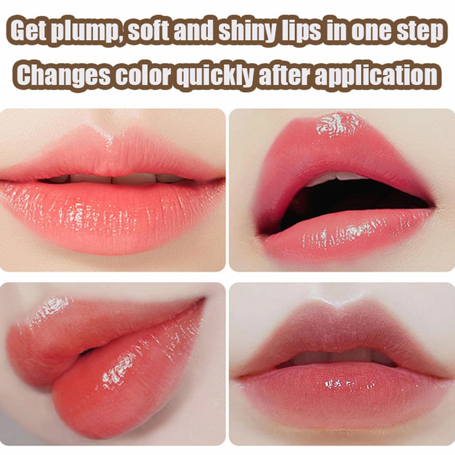 Hardpointing Color Changing Lipstick, Gold Crystal Color Changing Lipsticks (#B,2PCS)