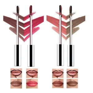 HESBITEUL 4-Piece Long Lasting Lip Stain: 4 Curated Colors with Botanical Extracts - Cruelty-Free Makeup for Trendy Women's Outfits