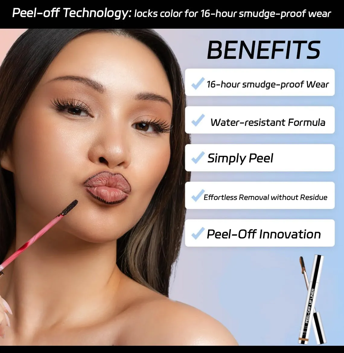 HESBITEUL 4-Piece Long Lasting Lip Stain: 4 Curated Colors with Botanical Extracts - Cruelty-Free Makeup for Trendy Women's Outfits