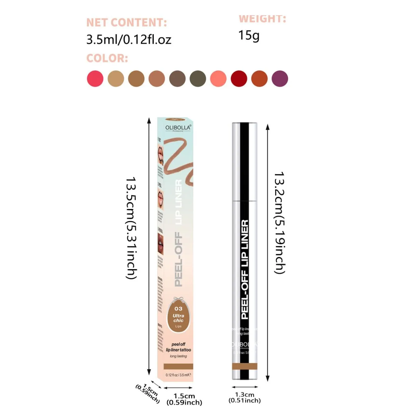 HESBITEUL 4-Piece Long Lasting Lip Stain: 4 Curated Colors with Botanical Extracts - Cruelty-Free Makeup for Trendy Women's Outfits