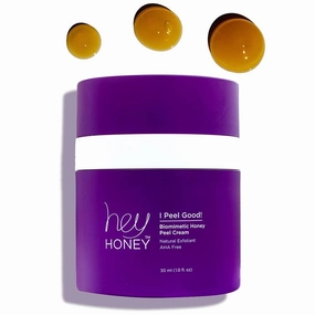 Hey Honey I Peel Good Biomimetic Honey Peel Cream | For Brightened Soft & Even Skin Tone | Deeply Cleansing Honey Peel Cream Treatment 100% Natural & AHA-Free | 1 Oz
