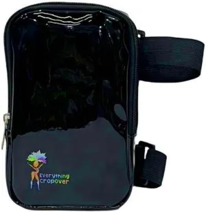 Holographic Thigh Bag | Leg Harness for Women | Outdoor Waist Pouch | Carnival Hiking Travel Fanny Pack with Adjustable Straps | Black Gloss
