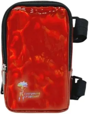 Holographic Thigh Bag | Leg Harness for Women | Outdoor Waist Pouch | Carnival Hiking Travel Fanny Pack with Adjustable Straps | Red