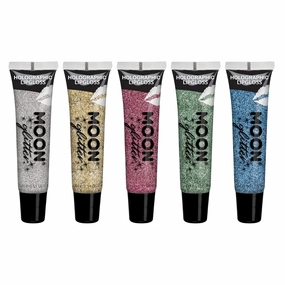 Holographic Glitter Lipgloss by Moon Glitter - 0.50fl oz - Set of 5
