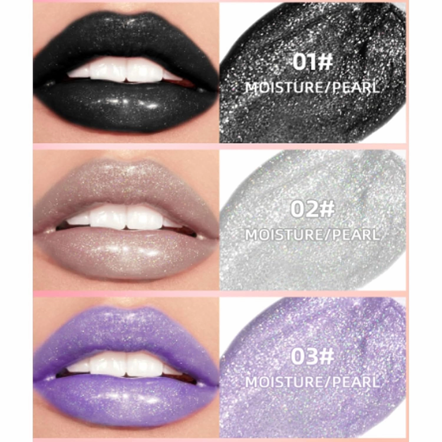 Holographic Lip Gloss Glitter Shimmer Lipstick Long Lasting Waterproof,Metallic Liquid Diamond Glitter Lipstick Holographic Lip Gloss For A Sparkly Finish,Moisturizing Shimmer Makeup (2 * 06#)