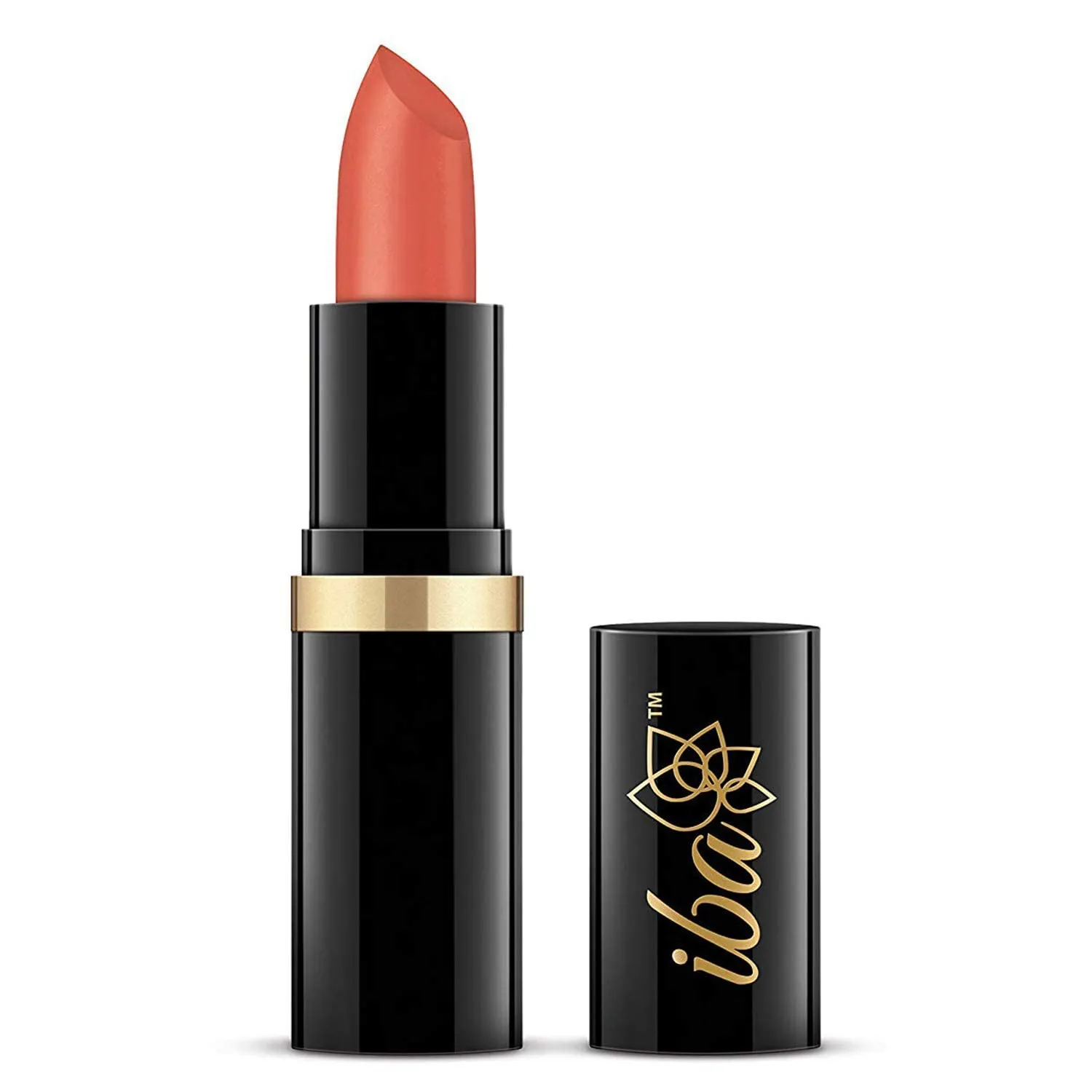 Ib.a Pu.re Lips Moisturizing Lipstick for Women - A55 Peach Sparkle, 4g | Creamy Finish | Intense Color & Highly Pigmented | Enriched with Vitamin E, Coconut Oil and Shea Butter |
