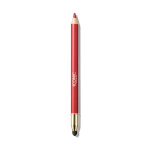 ICONIC LONDON Fuller Pout Sculpting Lip Liner | Blendable, Dual Ended Lip Liner with Creamy Colour and Lip Sponge for Buffing, Cruelty-Free, Vegan Makeup