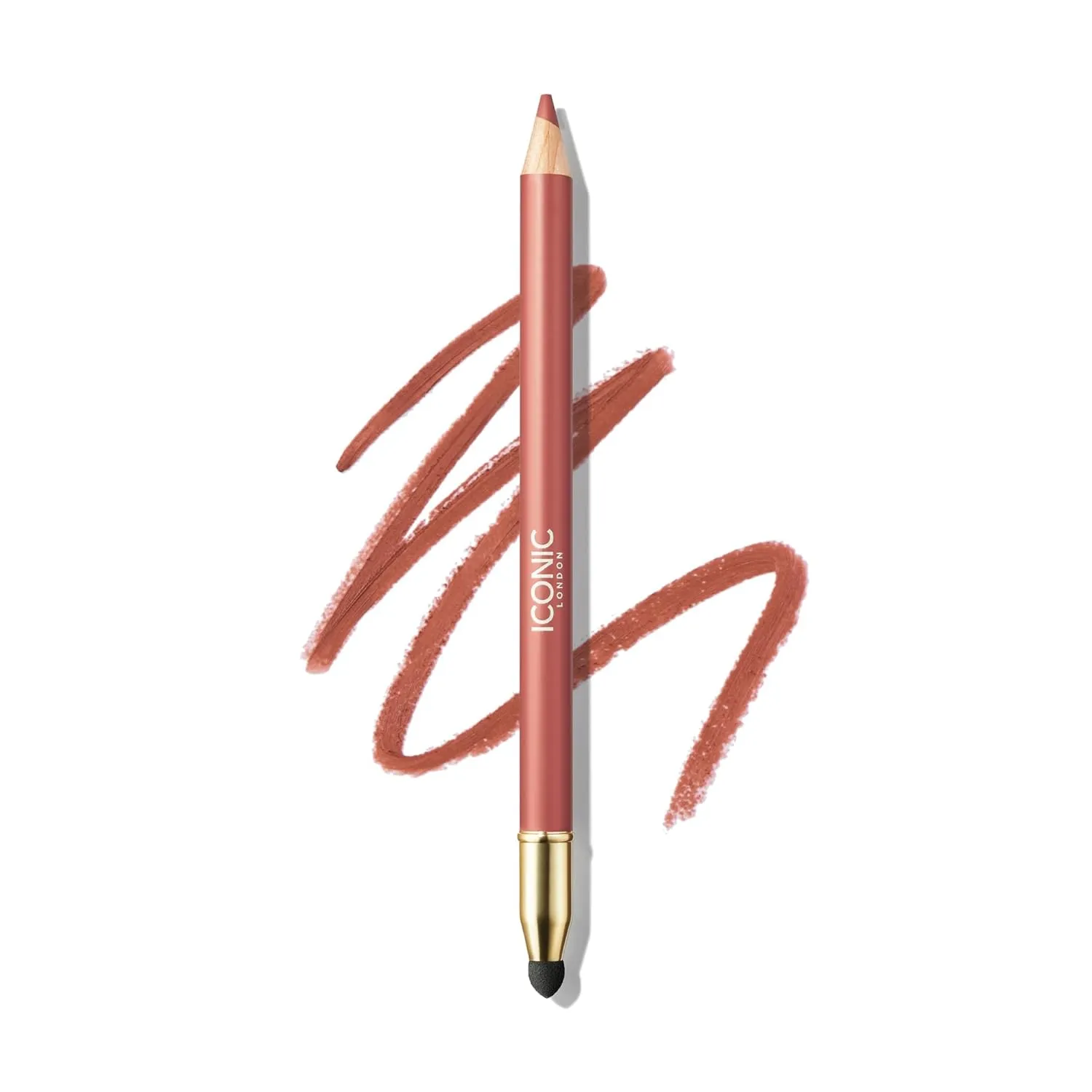 ICONIC LONDON Fuller Pout Sculpting Lip Liner | Blendable, Dual Ended Lip Liner with Creamy Colour and Lip Sponge for Buffing, Cruelty-Free, Vegan Makeup