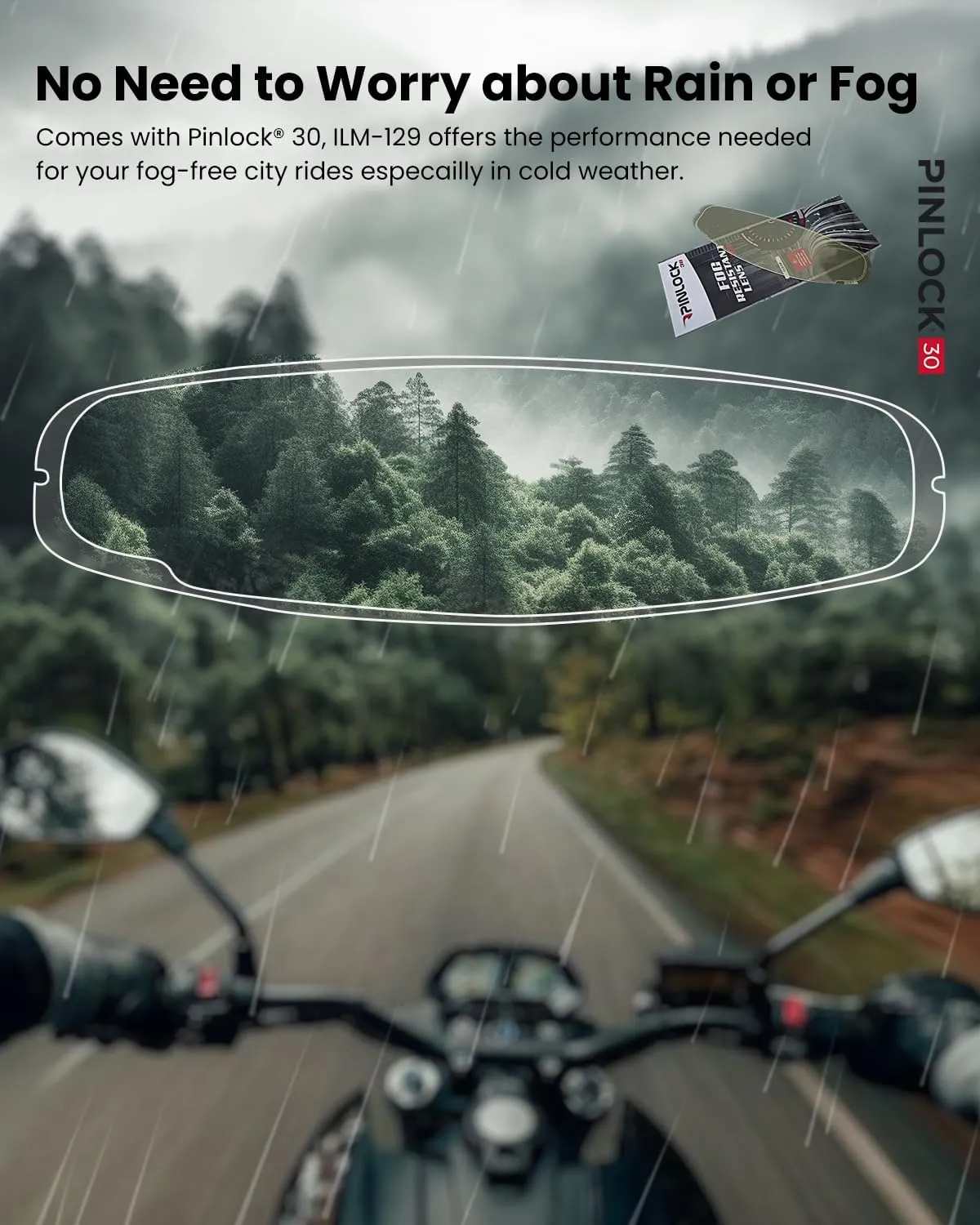 ILM Motorcycle Helmets Full Face with Anti-Fog Pinlock for Cascos para Motos Snowmobile Mens Women Heated Shield Compatible DOT Model 129