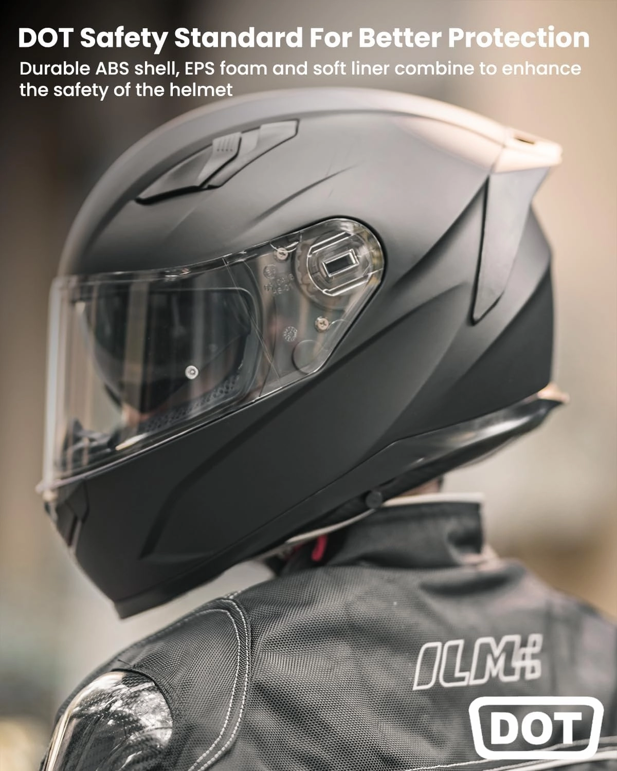 ILM Motorcycle Helmets Full Face with Anti-Fog Pinlock for Cascos para Motos Snowmobile Mens Women Heated Shield Compatible DOT Model 129