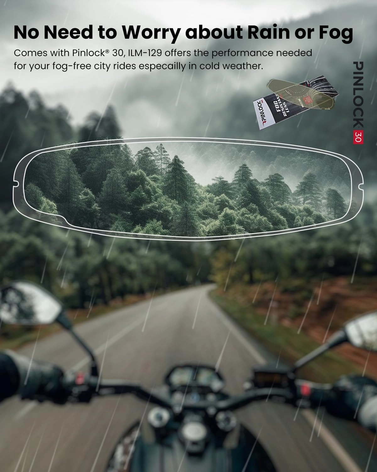 ILM Motorcycle Helmets Full Face with Anti-Fog Pinlock for Cascos para Motos Snowmobile Mens Women Heated Shield Compatible DOT Model 129