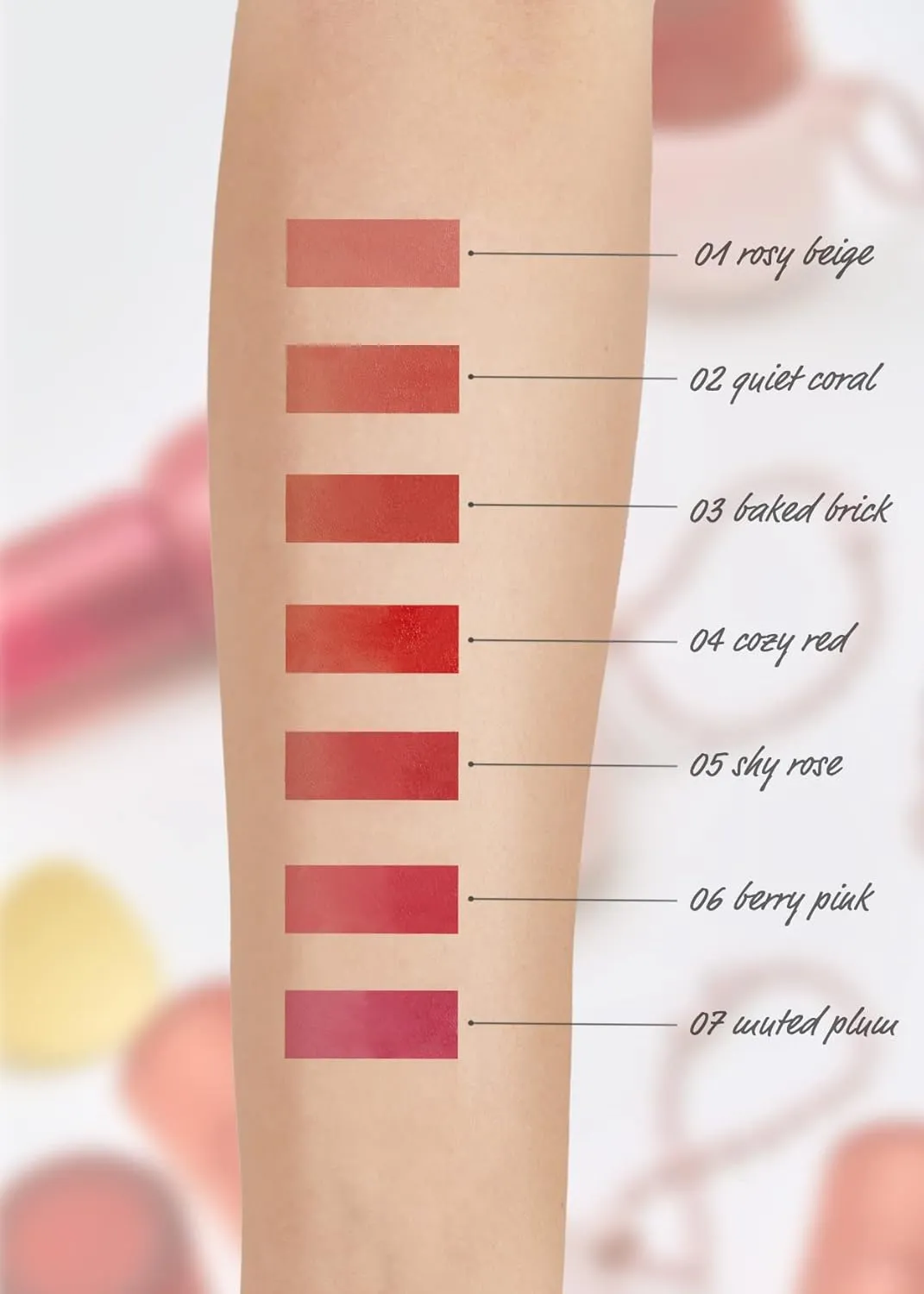 I'M MEME Lip Stain - Color Key Ring Velvet Tint - Gift, Highly-pigmented, Long Lasting, Travel-Friendly, Velvet Finish, 04 Cozy Red, 2.8 g