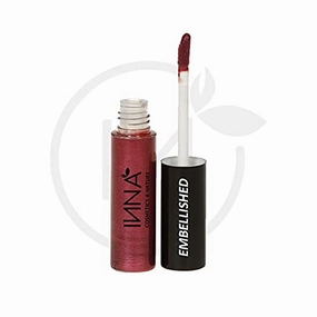 Inna Cosmetics & Nature - 100% Natural Lip Gloss, Organic, Vegan, Gluten Free, Cruelty Free, non GMO, with Coconut Oil & Shea Butter, Made in the USA, 0.18 oz (Ti Amo) (EMBELLISHED)