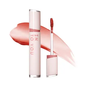 INTO YOU Glow Lip Tint, Plumping Lip Gloss, Nourishing Hydrating Moisturizing Lip Oil, Non-Sticky, Long-lasting, Waterproof, High Shine Liquid Lipstick, Stay 8 Hour, for Women Makeup, GW06