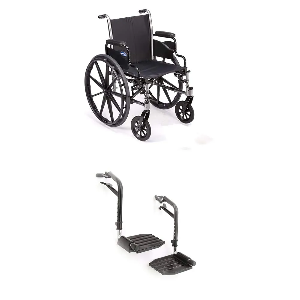 Invacare Models TRSX58FBP/T93HEP Series Tracer SX5 Wheelchair with Flip-Back Desk Length Arms, 18" Seat Width, and Economy Footrests