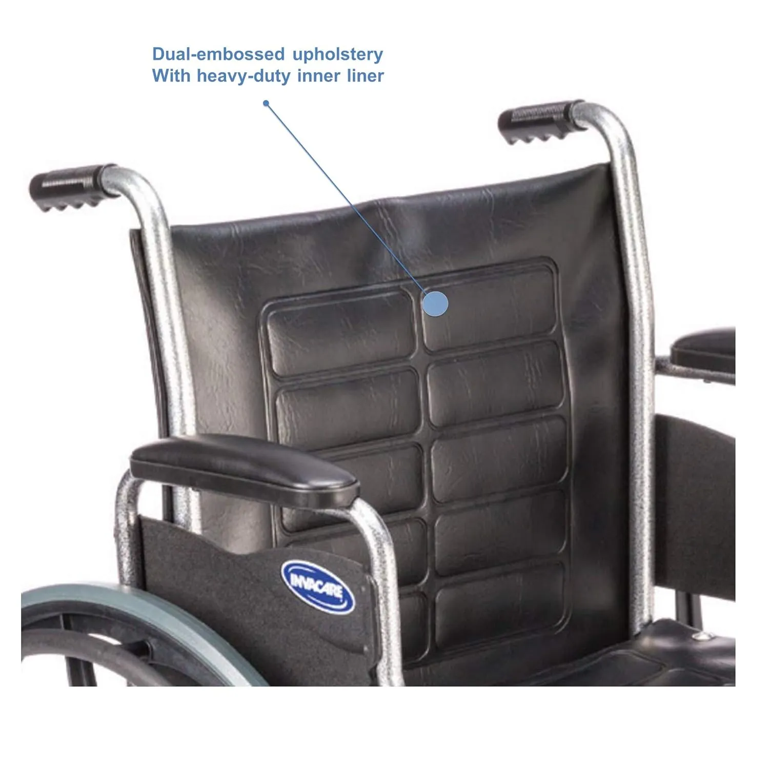 Invacare Series Tracer EX2 Standard Folding Wheelchair for Adult with 18" Seat Width and Legrests & Desk Arms