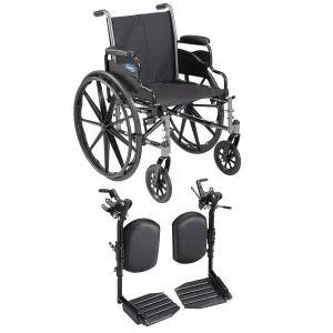 Invacare Series Tracer SX5 Everyday Folding Wheelchair for Adult with 18" Seat Width and Legrests & Desk Arms