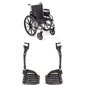 Invacare Tracer SX5 Wheelchair for Adults | Everyday Folding | 18 Inch Seat | Footrests & Desk Arms