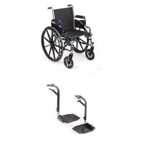 Invacare Tracer SX5 Wheelchair for Adults Everyday Folding 22 Inch Seat Footrests & Desk Arms