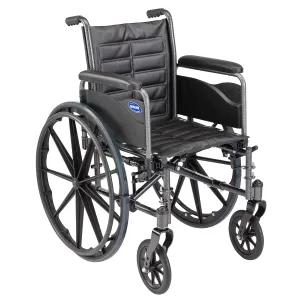 Invacare TREX20RFP Series Tracer EX2 Standard Folding Wheelchair for Adults with 20" Seat Width and Full Arms
