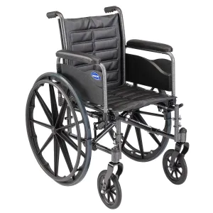 Invacare TREX28RFP Series Tracer EX2 Standard Manual Folding Wheelchair for Adults | 18" Seat Width | Full Arms