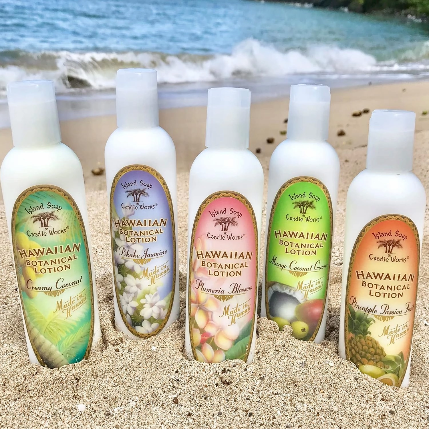 Island Soap and Candle Works Mango Coconut Guava Scented Body Lotion for Men and Women - Paraben Free Body Moisturizer - Hydrating Hawaiian Skincare - 8.5 Fl Oz. Bottle