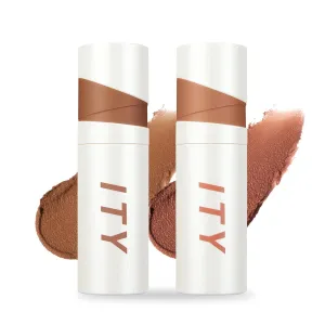 ITY Velvet Matte Finish Lip Stain-Mousse Textured Lip Clay, Conceals Lip Lines, Rich Pigment Lip Tint Lipsticks,2 Pack, 0.14 oz (4g) in Apricot, Embered