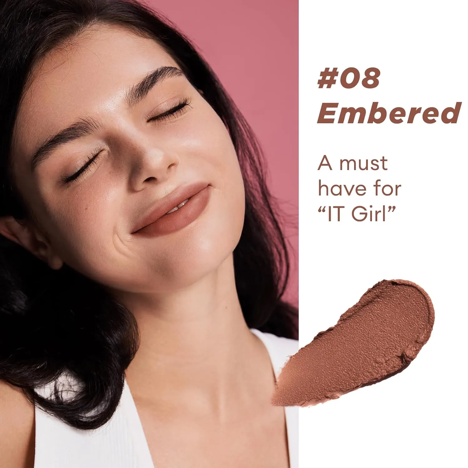 ITY Velvet Matte Finish Lip Stain-Mousse Textured Lip Clay, Conceals Lip Lines, Rich Pigment Lip Tint Lipsticks,2 Pack, 0.14 oz (4g) in Apricot, Embered