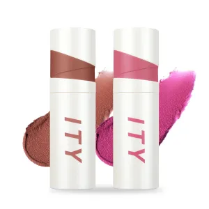 ITY Velvet Matte Finish Lip Stain-Mousse Textured Lip Clay, Conceals Lip Lines, Rich Pigment Lip Tint Lipsticks,2 Pack, 0.14 oz (4g) in Berrylicious, Orchid