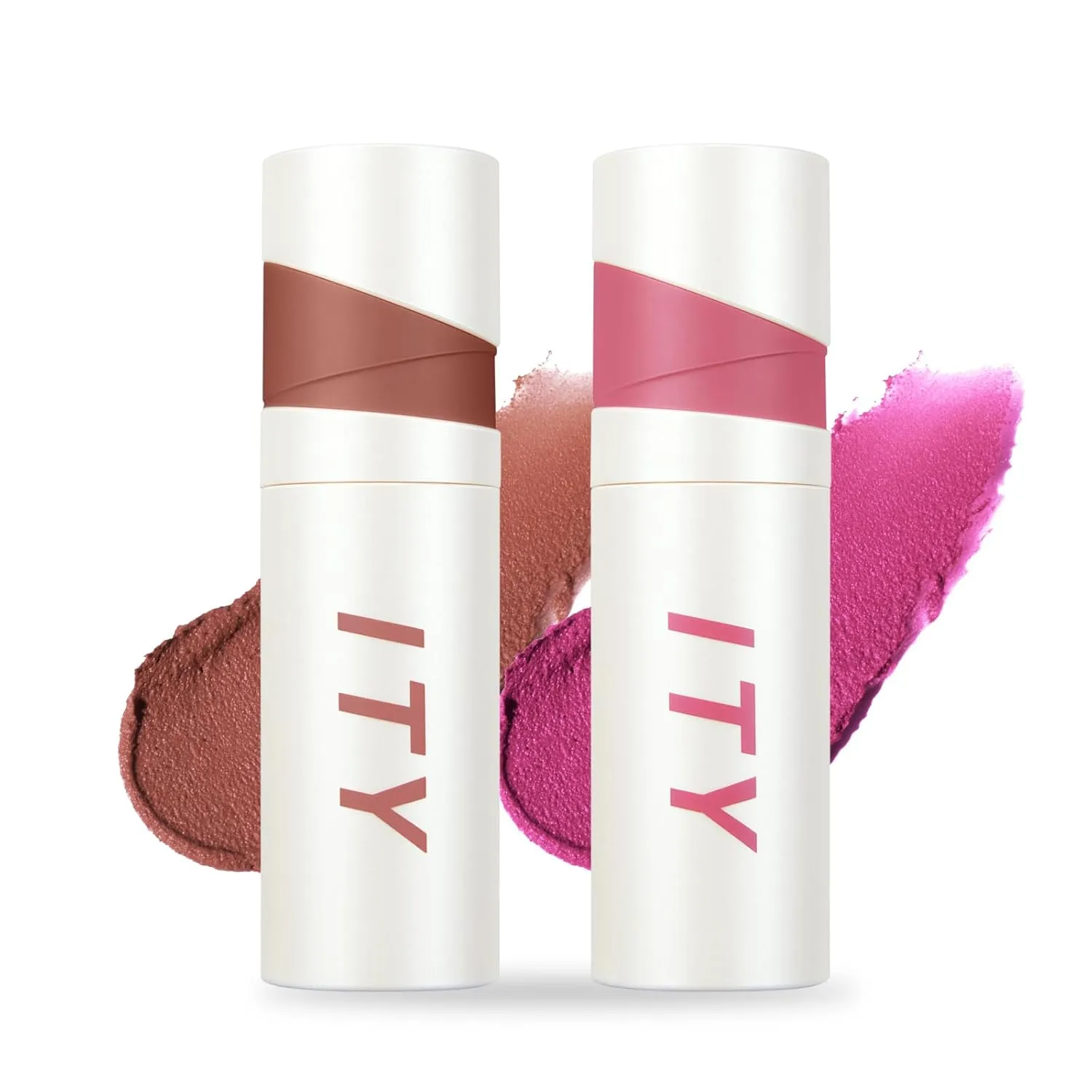 ITY Velvet Matte Finish Lip Stain-Mousse Textured Lip Clay, Conceals Lip Lines, Rich Pigment Lip Tint Lipsticks,2 Pack, 0.14 oz (4g) in Berrylicious, Orchid