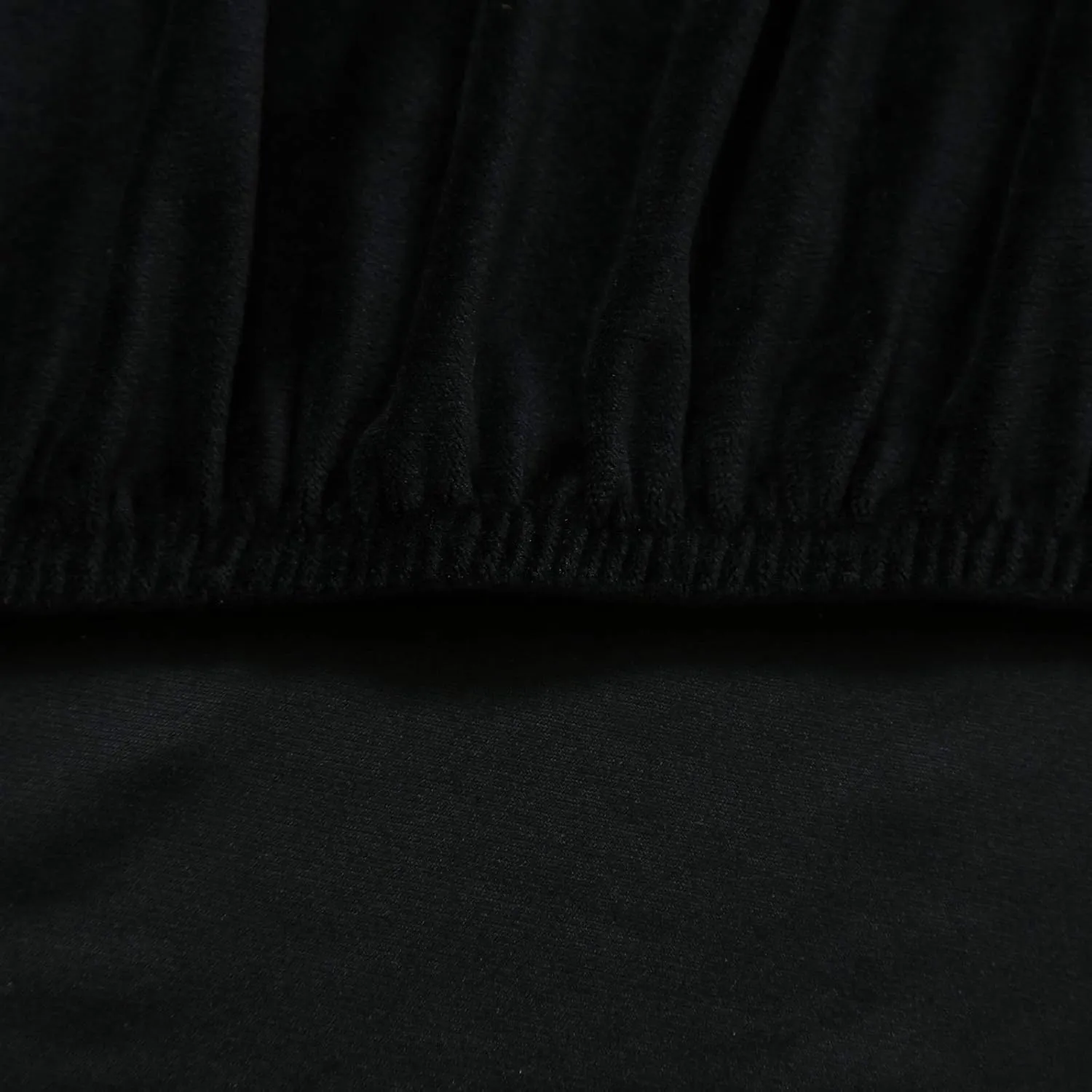 JIAN YA NA Armless Accent Chair Cover, Stretch Armless Chair Slipcover Velvet Armless Chair Covers Slipper Chair Slipcover Furniture Protector Covers for Living Room Bedroom(Velvet, Black)