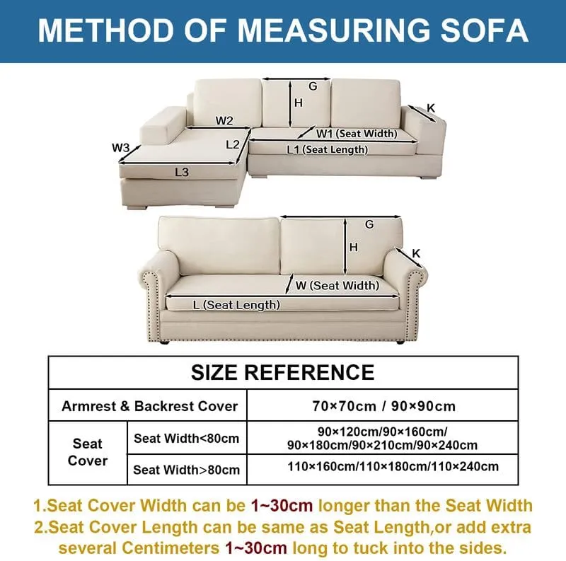 JIAN YA NA Sectional Couch Cover, Velvet Sofa Slipcover for Pets and Kids, Anti-Slip Washable Furniture Protector for 3-Cushion Couch, Loveseat, Recliner, L-Shaped Sofa, Armrest & Backrest (1 Piece)
