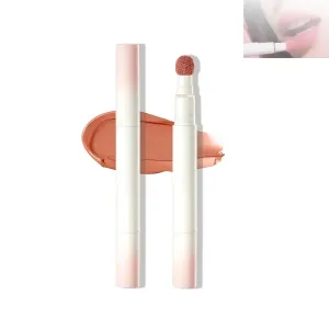 Judydolll Cushion Lip Powder Cream, 2 in 1 Lipstick and Cushion Foundation Moisturizes Plump Fades Lip Lines (#N12)