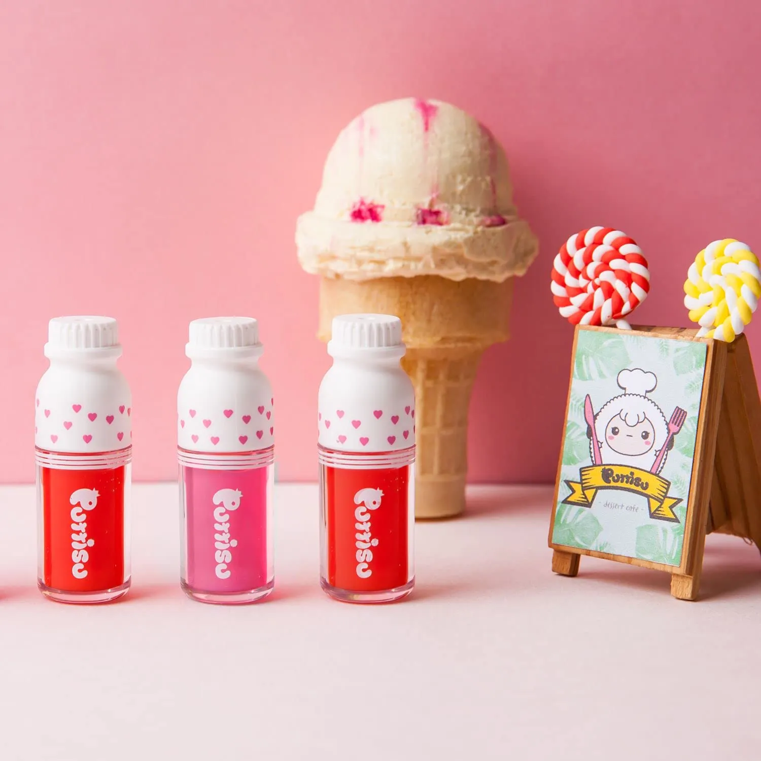 Juicy Lip Gloss, Natural Moisturizing, High-Gloss, Long Lasting, Sweet Fruit Scent (#02 Pink Bubblegum)