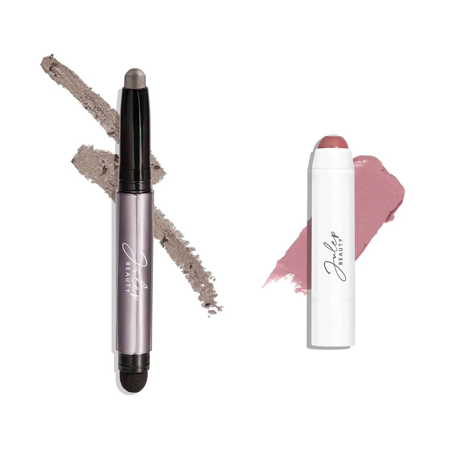 Julep Eyeshadow 101 Crème to Powder Waterproof Eyeshadow Stick, Taupe Shimmer & It's Balm Tinted Lip Balm   Buildable Lip Color, Dusty Orchid Shimmer