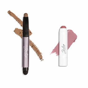 Julep Eyeshadow 101 Crème to Powder Waterproof Eyeshadow Stick, Ginger & It's Balm Lip Balm Crayon, Full-Coverage Lipstick & Lip Moisturizer with Semi Gloss Finish, Dusty Orchid Shimmer