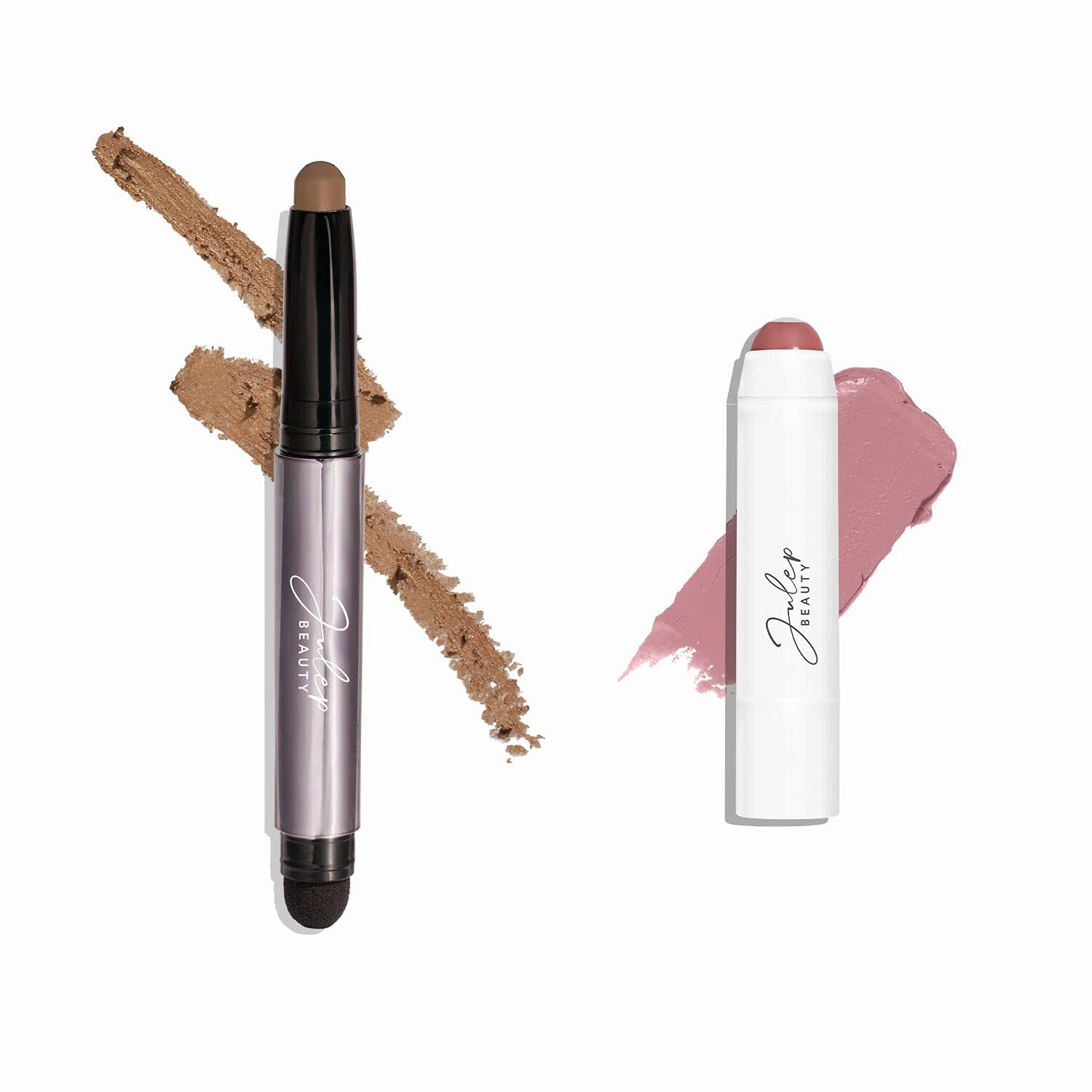 Julep Eyeshadow 101 Crème to Powder Waterproof Eyeshadow Stick, Ginger & It's Balm Lip Balm Crayon, Full-Coverage Lipstick & Lip Moisturizer with Semi Gloss Finish, Dusty Orchid Shimmer