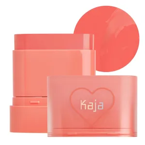 KAJA Cheek & Lip - Dewy Bar 03 Peach Cobbler | Creamy Blusher and Balm Multi-Stick, 45% Moisturizing Oil, Apple Extract, Vitamin-Hyaluronic Acid Infused, High Shine, Non-Sticky, Easy Blending, 10g