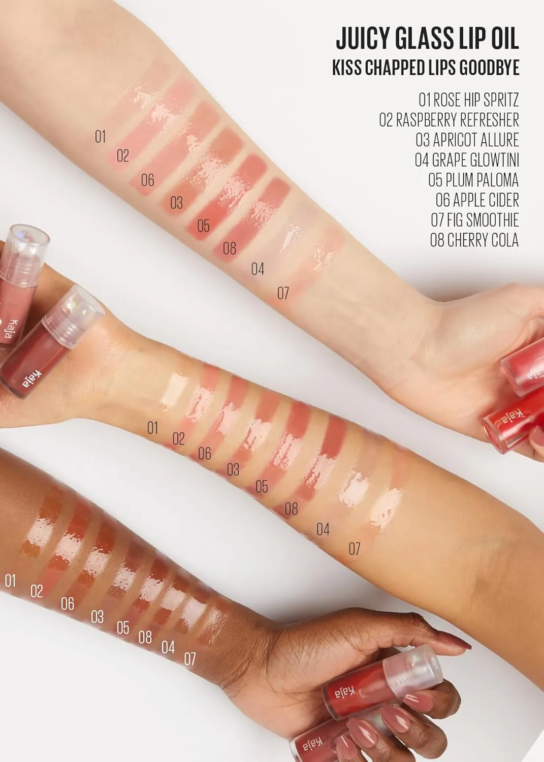 Kaja Juicy Glass Lip Plumping Oil | 06 Apple Cider | Hydrating, Feel Plumped and Lightweight with Vitamin Tree Fruit Oil, Vegan, Cruelty-Free, Clear Tint Stain Shine Gloss Plumper, Mother's Day