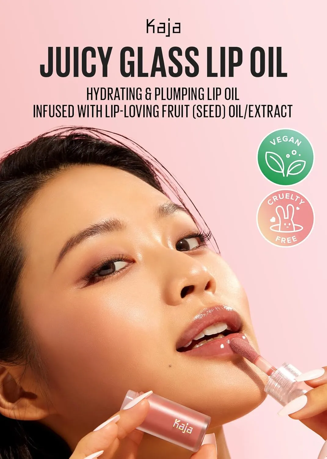 Kaja Juicy Glass Lip Plumping Oil | 06 Apple Cider | Hydrating, Feel Plumped and Lightweight with Vitamin Tree Fruit Oil, Vegan, Cruelty-Free, Clear Tint Stain Shine Gloss Plumper, Mother's Day